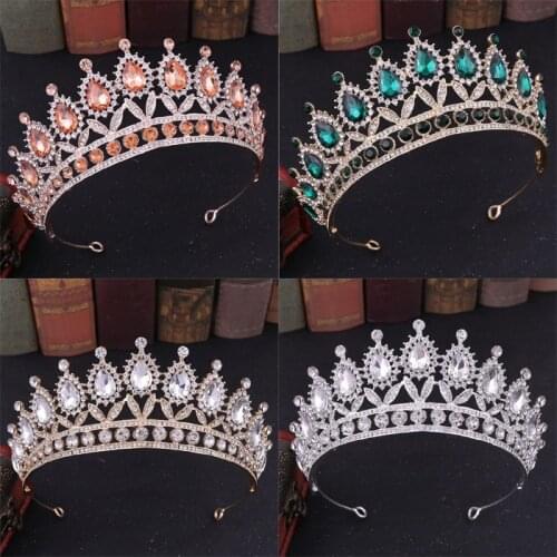 Bridal pageant Tiara Hair crowns for women Wedding Hair Accessories Rhinestone Crystal Crown Princess Girl Tiaras Hair Jewelry
