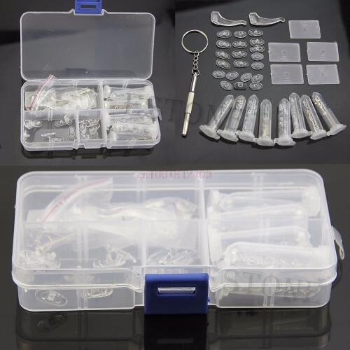 1set Eyeglass Sun Glasses Screw Nut Nose Pad Optical Repair Tool Assorted Kit New Hot
