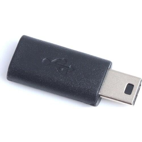 1Pcs Black Micro USB Female to Mini USB Male Adapter Charger Converter Adaptor