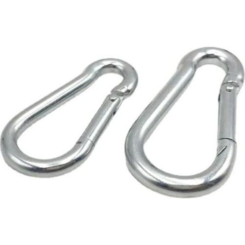 Wholesales by 100PCS/18KGS/Carton 11X120 zinc plated steel carabiner spring DIN5299C snap hooks