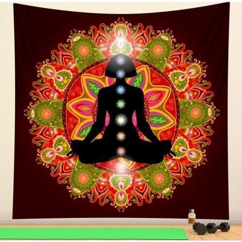 2021 psychedelic scene Mandala home art decorative tapestry Hippie yoga mat Bohemia decorative bedroom sheet sofa blanket