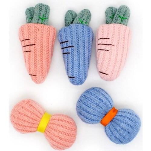 5Pcs/lot cartoon bowknot doll patches appliques for DIY headwear hair clip accessories shoes and socks accessories