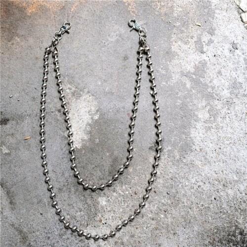 Long Metal Wallet Belt Chain Rock Punk Trousers Hipster Pant Jean Keychain Black Ring Clip Keyring Mens Hip Hop Jewelry YE35