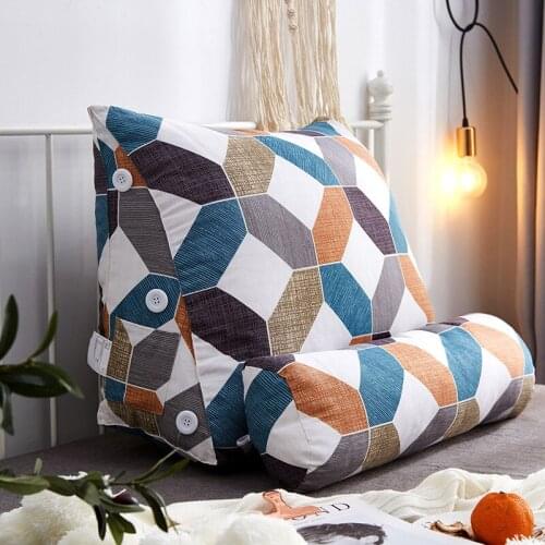 Household Decor Bed Triangular Chair Cushion Lazy Office Bedside Lumbar Chair Backrest Lounger Chair living Room Reading Pillow