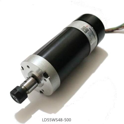 48V 500W Brush Free Electric Spindle 12000 Revolution High Torque Spindle Robot Grinding Drilling Deburring Motor