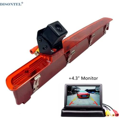 HD Car Rear View Brake Light Camera for Volkswagen VW T6 (single door) With 4.3" LCD Parking Monitor
