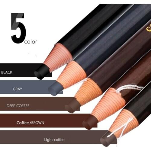 Free Shipping 5Pcs/Set Tattoo Pull Eyebrow Pencil For Eyebrow Cosmetic Makeup-Waterproof Tattoo Accessories 5 Colors To Choose