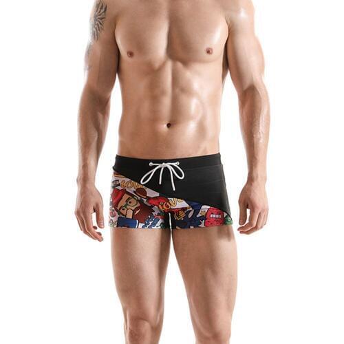 Summer Swimwear Boxer For Men Cartoon Print Board Shorts Swimming Surfing Trunks Briefs Sexy Bikini Swimsuits Beach Boxershorts
