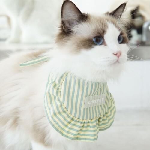 Lotus Shape Bib Pure cotton Stripes