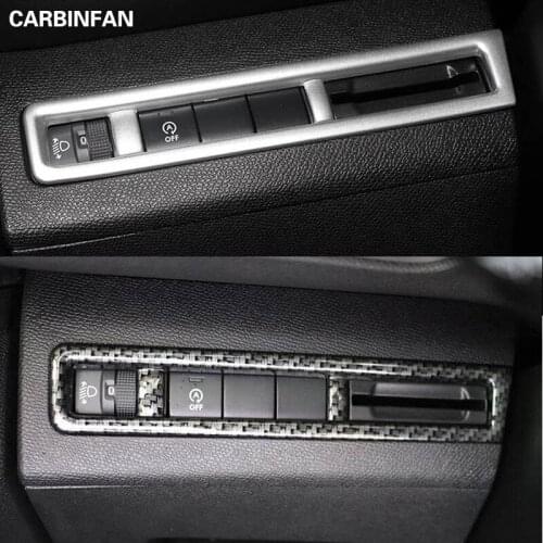 Head Fog Light Lamp Adjust Button Switch Cover Molding Center Console Styling For For Peugeot 3008 GT 5008 LHD 2017 2018