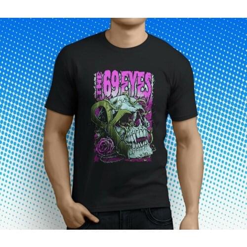 New Popular The 69 Eyes Band Metal Rock Band Mens Black T-Shirt Size S-3XL
