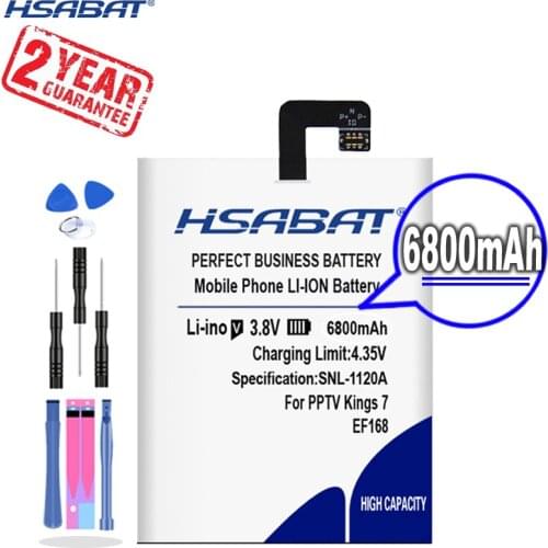 New Arrival [ HSABAT ] 6800mAh EF168 Replacement Battery for PPTV Kings 7 king 7S King7 PP6000