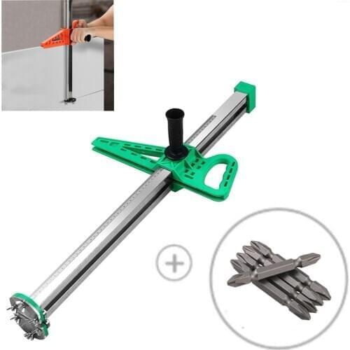 New Manual High Accuracy Gypsum Board Cutter Hand Push Drywall Cutting Artifact Tool with 4 Bearings 20-600mm Cutting Range