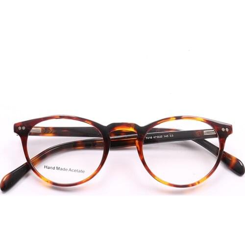 Women Round Glasses Frames for Men Optical Eyeglasses Frames Tortoise Acetate Prescription Frame Pink Camo Eyewear Spectacles