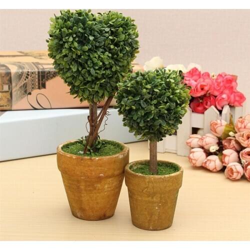 Wholesale- Wedding Arrangement Artificial Garden Grass Buxus Balls Boxwood Topiary Landscape Fake Trees Pots Plants