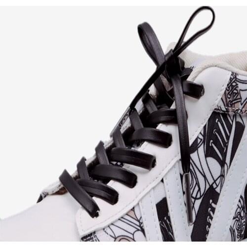 7MM Flat Glitter PU Shoelaces Shiny Fashion Cords Christmas Colors Chic Smooth Laces For Bulk Custom Order #1224-1231