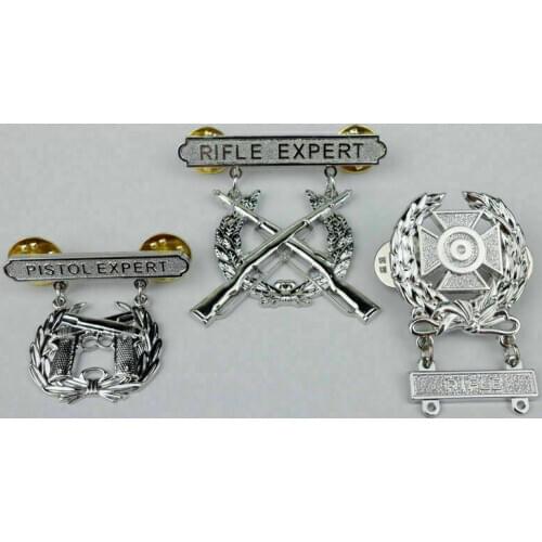 FULL SET US Army Rifle Expert Pin Badge Insignia Us Army Pistol Expert Pin armyshop2008