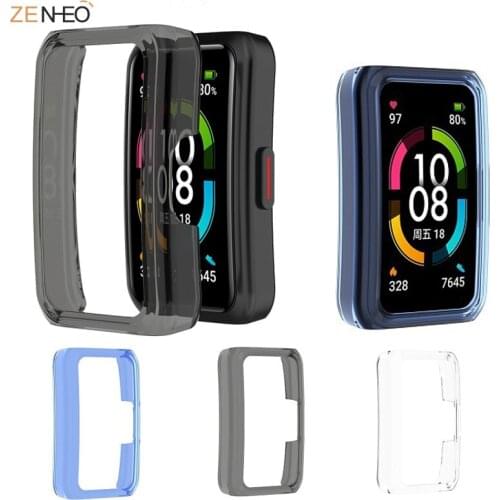For Honor Band 6 Case Half-pack PC Protective Cover Smart Watch Edge Frame Shell For Huawei Honor Band 6 Protector Accessories