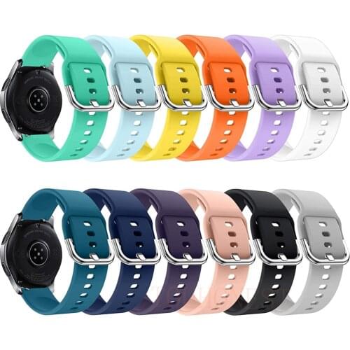 22MM 20MM Silicone For Samsung Gear sport S2 S3 Classic Band amazfit gtr Strap huawei GT 2 42 46mm galaxy watch active 2 40 44mm