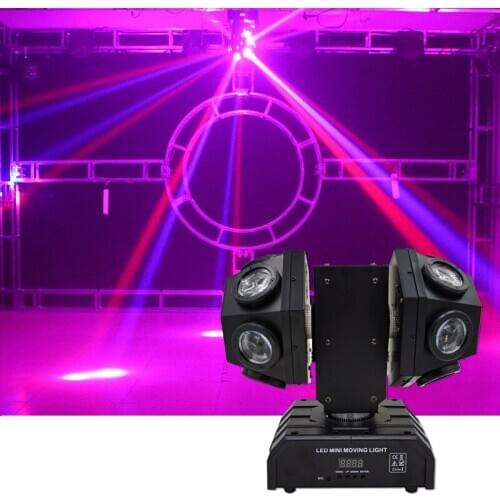 Snelle Verzending Nieuwe Led 12 Dubbele Arm Moving Heads Voetbal Rgbw 4 In 1 Full Color Beam Stage Lamp Voor bruiloft Bar