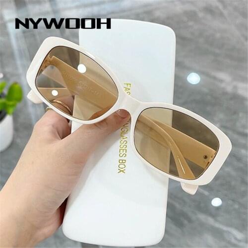 NYWOOH Women Small Oval Sunglasses Men Classic Brand Vintage Sun Glasses Trend Retro Hip Hop Eyewear for Female Male