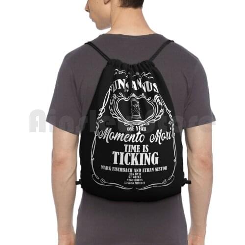 Unus Annus Crest Backpack Drawstring Bags Gym Bag Waterproof Unus Annus Mark Crank Games Ethan One Year Crest Figure Xmas