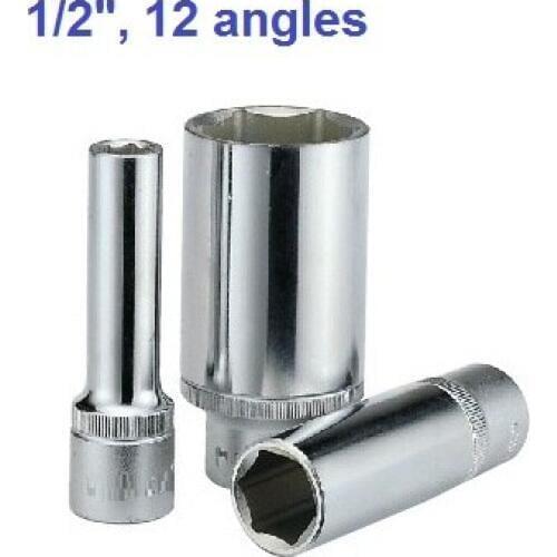 2pcs,17-22MM 1/2" 12 angles plum blossom socket ratchet wrench head twelve-angle sleeve torque spanner head auto repair hardware