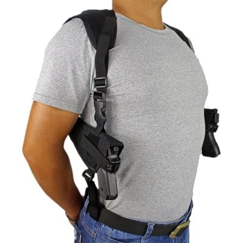 Tactical Universal Concealed Double Shoulder Holster For Glock 17 Beretta Airsoft Pistol Hidden Right Left Holster Adjustable
