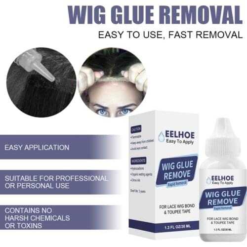 38ml Hair Extensions Lace Wig Glue Clear InvisibleAdhesive Removal Liquid Hair Replacement Adhesive Extended Hairline