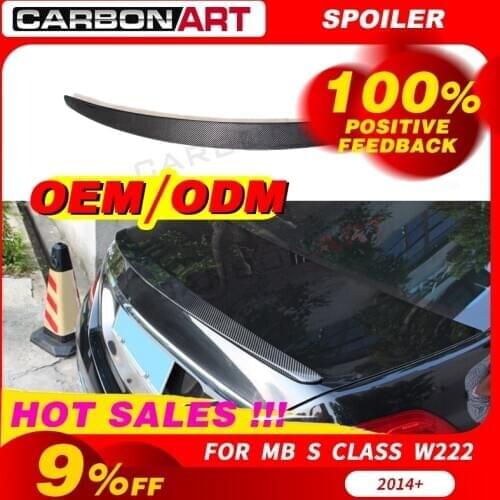 W222 Trunk Spoiler Carbon Fiber Material for Mecedes W222 Sedan trunk spoiler 2014-2018 S320 S400 S350 S500 carbon wing