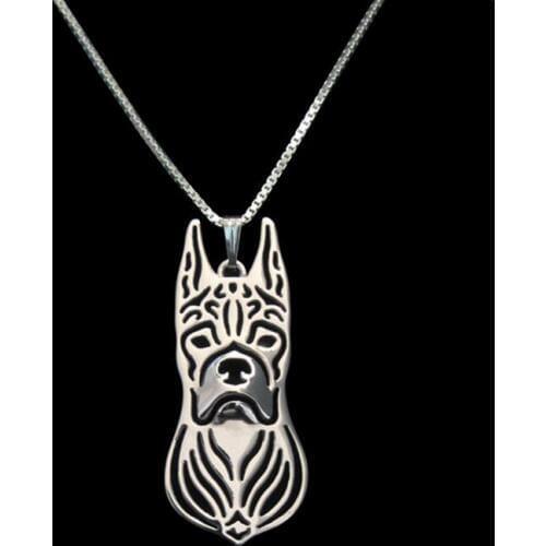 High quality Hollow Pet Boxer Necklace for women cute choker necklace christmas birthday gift for girl fashion jewelry