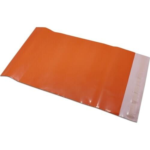 100Pcs/Lot 2 Sizes Orange Self Adhesive Transport Express Plastic Packaging Bag For Protect Goods Mail Pouches Poly Pouch