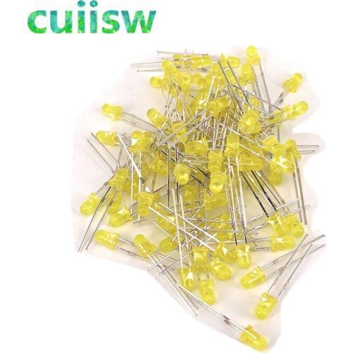 100pcs Yellow LED 3MM Yellow light-emitting diode Yellow turn Yellow