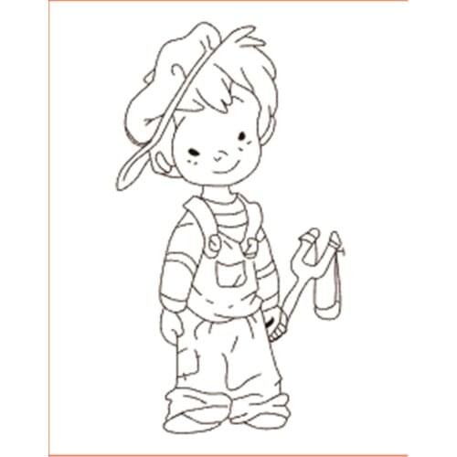 10x6 boy New Transparent Clear Rubber Stamp Sheet Cling Scrapbooking Photo Album PaperCard DIY Craft