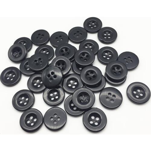 400pcs 15mm Black/White Resin Round Sewing 4 Holes Shirt Button For Clothing Scrapbooking Cardmaking Accessories Buttons