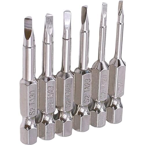 6x Triangle Screwdriver Bits S2 Steel 1/4 Hex 50mm Electric