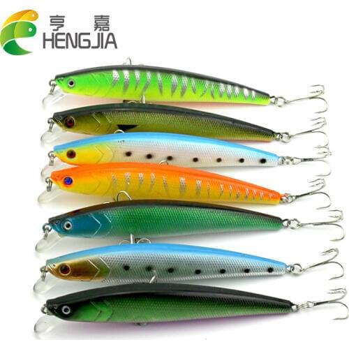 HENGJIA 70pcs 11CM 10.2G Minnow Hard fishing baits wobbler pike carp trout perch catfish fishing baits pesca fishing tackles