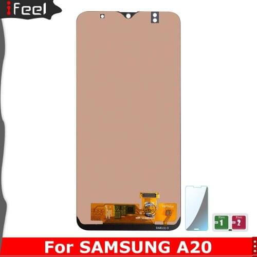 AAA+ 6.4'' Super AMOLED For Samsung Galaxy A20 A205 SM-A205F A205FN LCD Display With Touch Screen Digitizer Assembly 100% Tested
