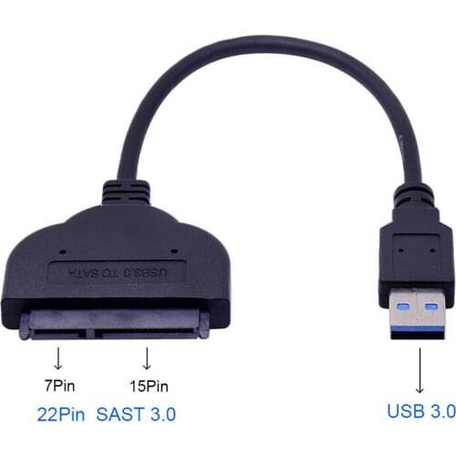 Adapter SATA III Usb 3.0 3.1 Cable 22pin Converter External 2.5" SSD Hard Disk