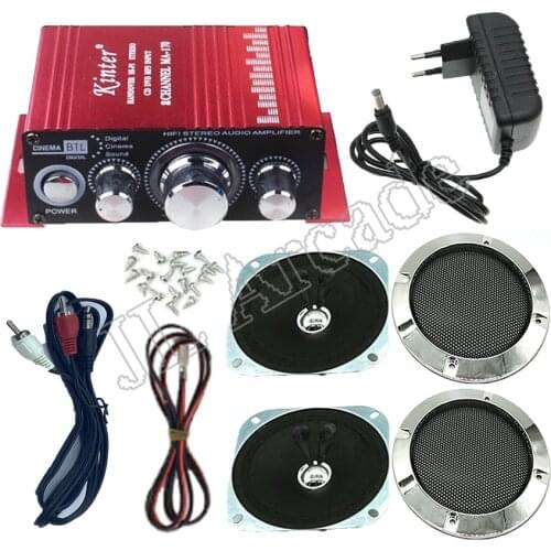 CAR Light Amplifier EU/AU/US /UK Power Adapter 4 Inch Speaker for Arcade Audio Game Machine Mobile Phone MP3 Music Player