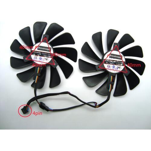 FreeShipping FDC10U12S9-C Diameter Graphics/Video Card Cooler Fan FOR XFX RX580 RX584 RX588 Graphics Card Cooling Fan