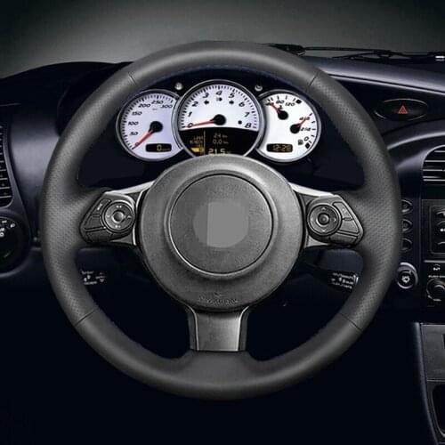 Black Artificial Leather Car Steering Wheel Cover for Toyota 86 2016-2019 Subaru BRZ 2016 -2019