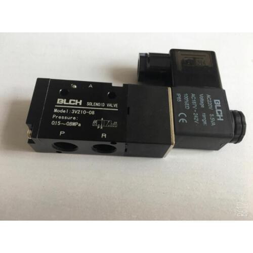 Black Air Solenoid Valves 3V210-08 2 Position 3 Port 1/4" Pneumatic Control Valve