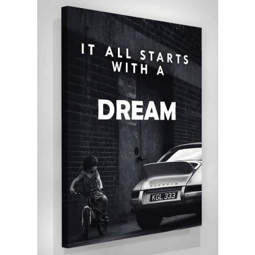 Dream Motivational Wall Art Canvas Painting inspirational Posters And Prints Wall Pictures for Living Room Office Wall Decor