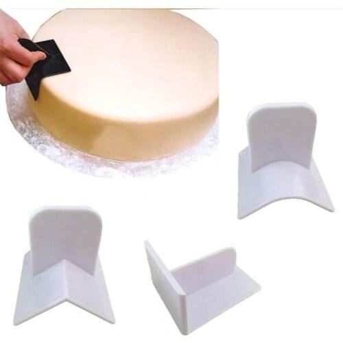 Cake Smoother Polisher Pastry Molds Eco-Friendly Food Grade Plastic Bakeware DIY Fondant Cake Tools White Cupcake Decorator