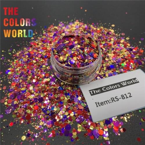 TCT-379 Holographic Chameleon Shift Color Chunky Mix Hexagon Nail Glitter Nail Art Decoration Body Art Makeup Tumbler Crafts DIY