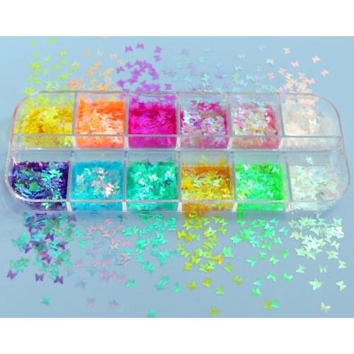 Candy Color Butterfly Glitter For Epoxy Resin Mold Filling Pigment Slime Bling Loose Sequins Jewelry Making Resin Art Supplies