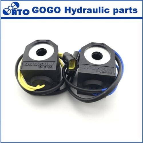 Excavator DH150-7/220-5 pilot solenoid valve coil 225-7 inner hole 13mm height 52mm