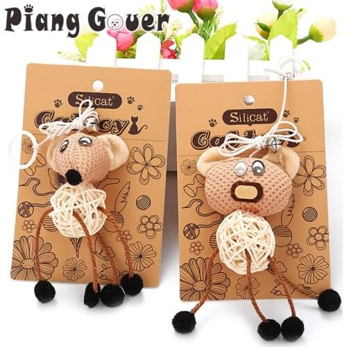 Linen Cat Toy Rattan Ball Mouse Pet Toy Katten Cat Toys For Kittens