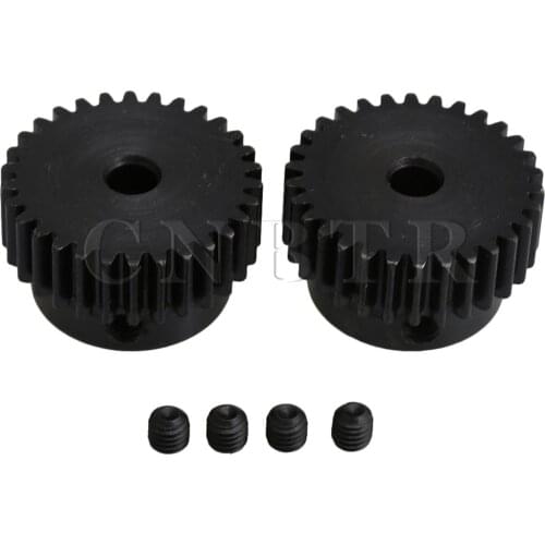 CNBTR Module 1 30 Teeth 6mm Hole Diameter Motor Metal Steel Gear Wheel For Motor Hardware Pack Of 2